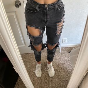 Black mom jeans size 0